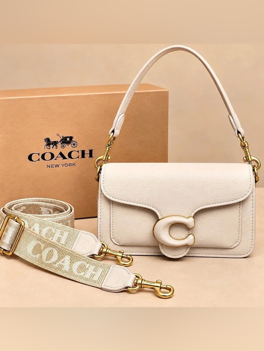Coach Tabby Shoulder Bag 20 White